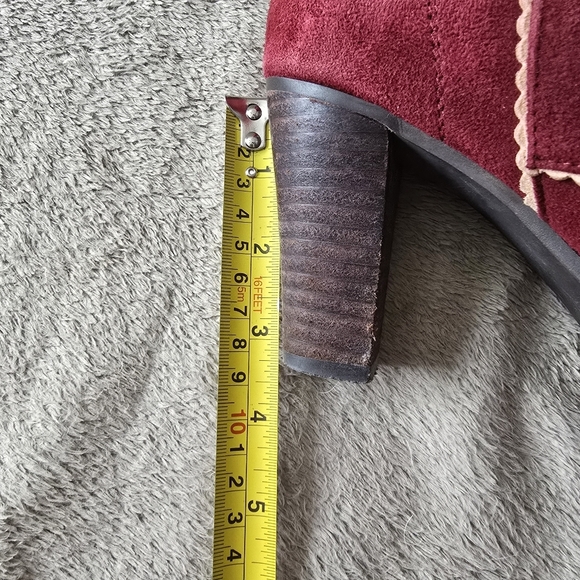 Shoe The Bear Bijou burgundy suede ankle boots size 8 - Picture 10 of 14